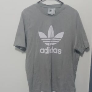 Mens Adidas Gray Men's T-Shirt Size Large